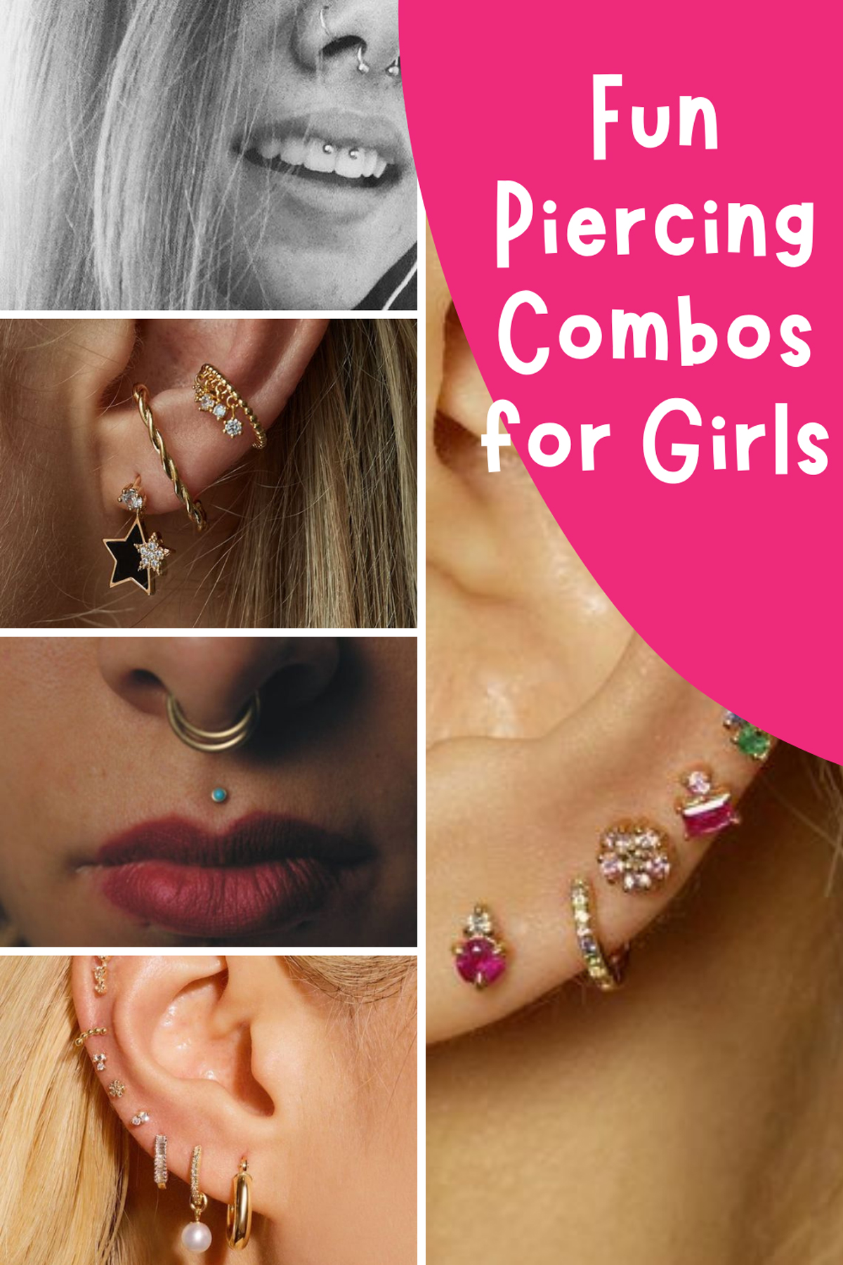 Fun Piercing Combos for Girls