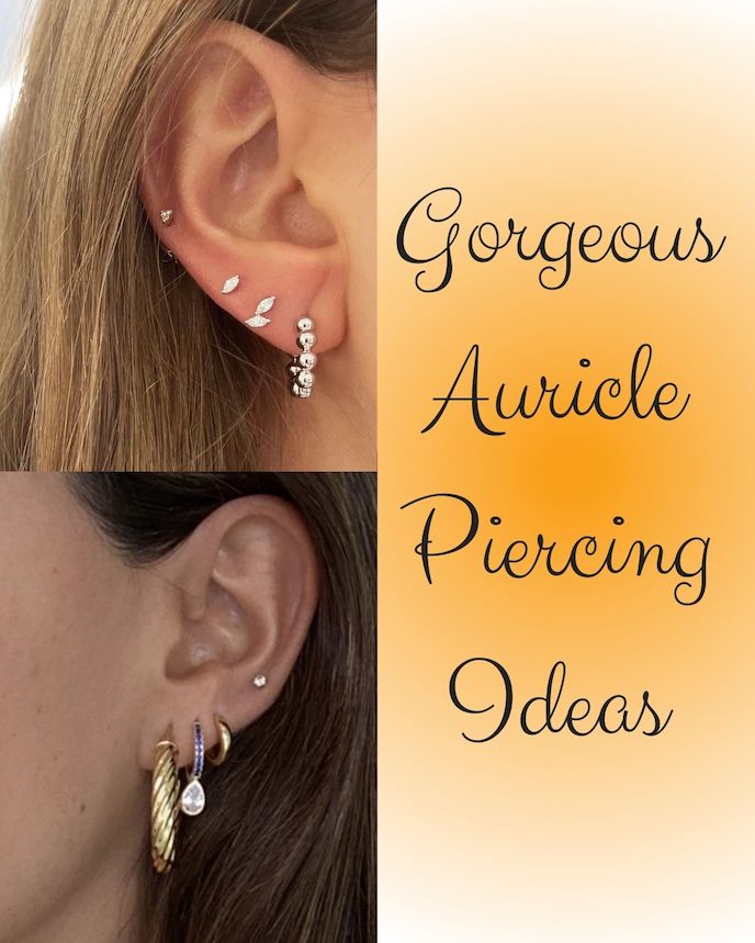 Gorgeous auricle piercing ideas