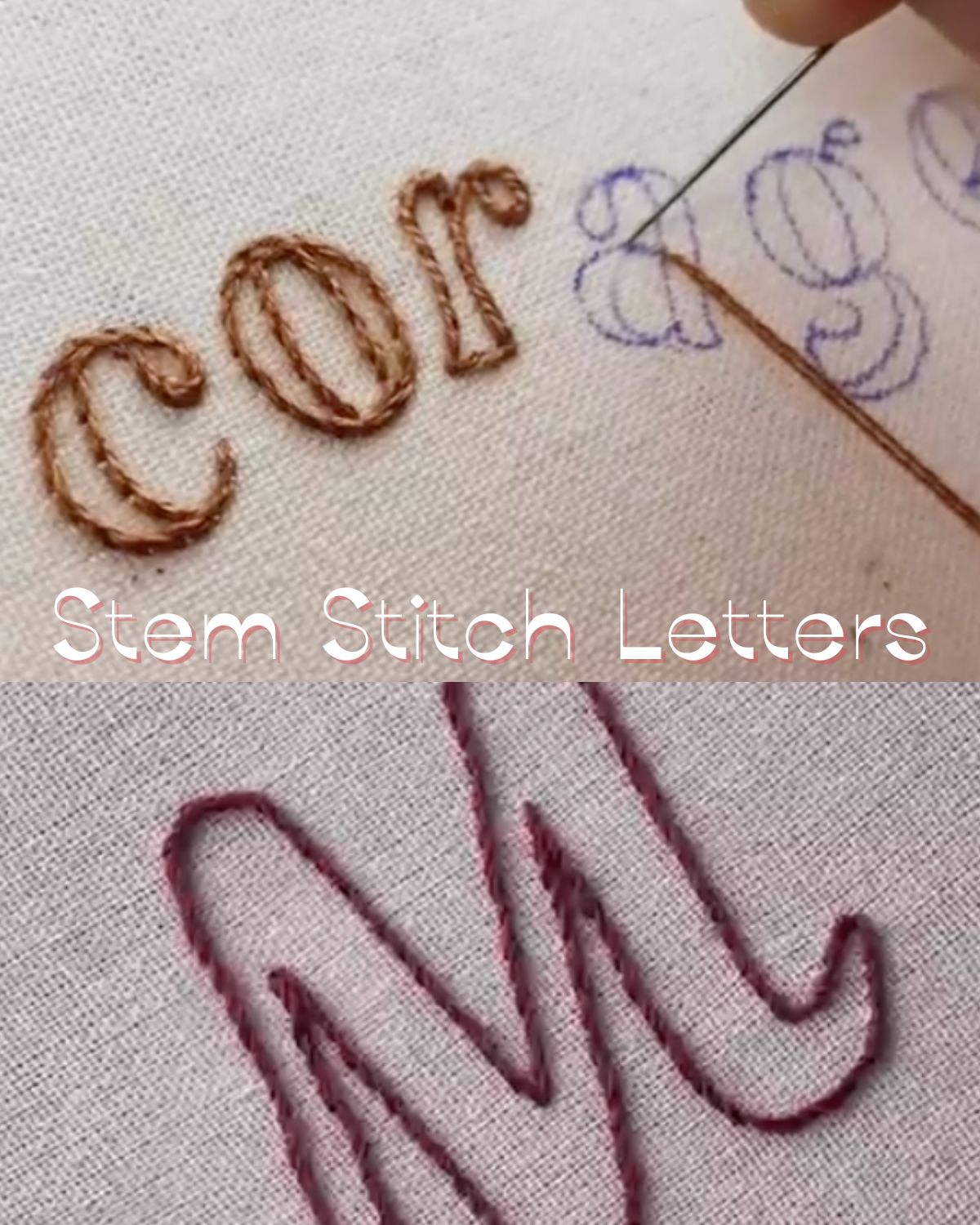 Embroidery letters
