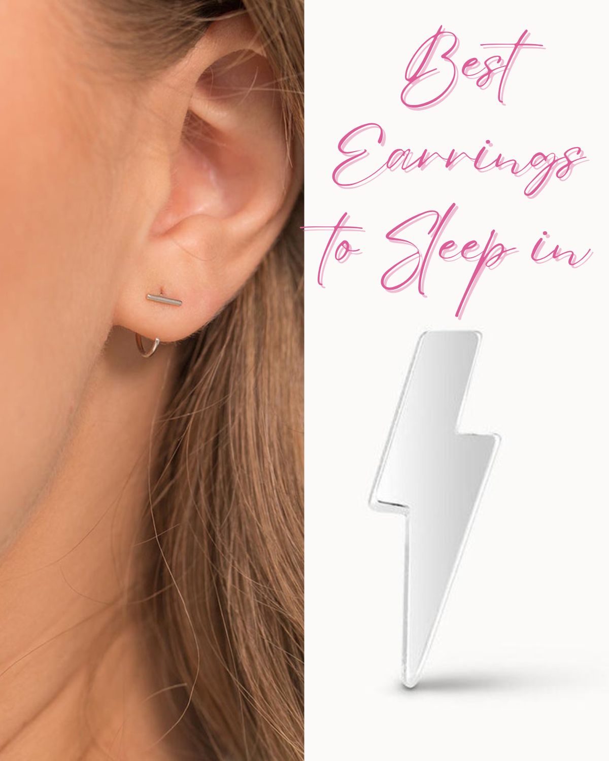 Two silver earrings that are hypoallergenic 