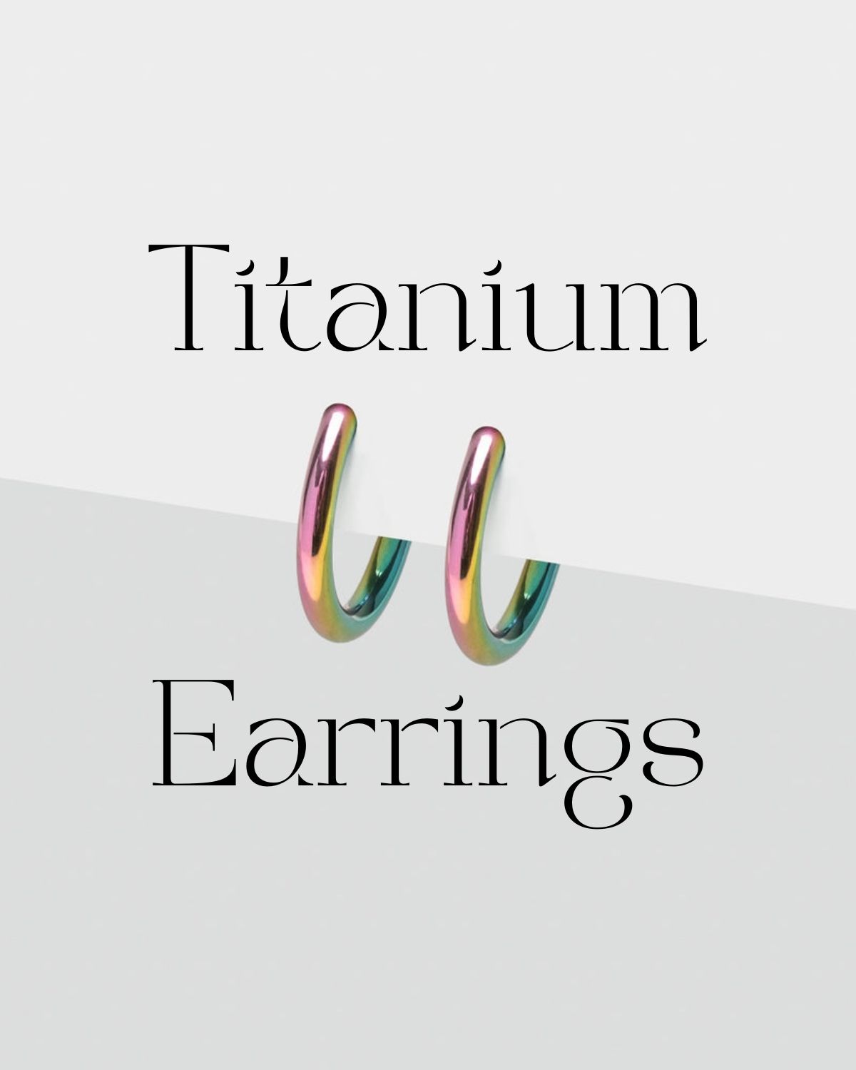 A pair of rainbow best earrings for sensitive ears titanium hoops 